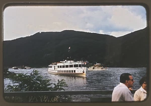 Vtg 1950s 35mm Slide - Rhine River Tour Boat Ship, Germany - Kodachrome - Picture 1 of 1