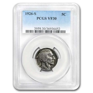 1926-S Buffalo Nickel VF-30 PCGS - Picture 1 of 3