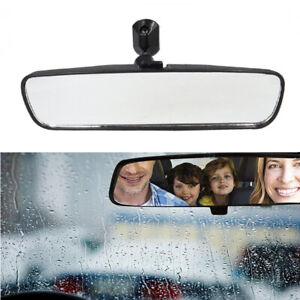 US 10" Universal Panoramic Rear View Mirror Stick-On Anti-Glare Replacement ABS