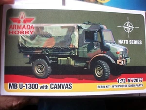 B. MB U1300 Unimog con pianale / telone Armada Hobby N72077 | 1:72 resina IMBALLO ORIGINALE! - Foto 1 di 2