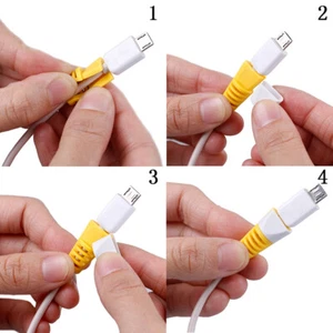 4Pcs protector saver cover for phones usb charger cable cord wire MCH_tiAP.h7 - Photo 1 sur 19