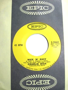 CHARLIE RICH * 45 * Nice 'N' Easy * 1970 #37 Country * MINT UNPLAYED * NOS Vinyl - Picture 1 of 1