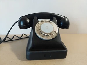 Soviet Union Black bakelite rotary Telephone VEF №29 .  USSR Original . - Picture 1 of 18