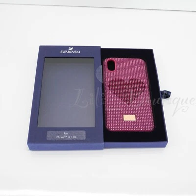 NUEVO EN CAJA Swarovski 5536634 Crystalgram Corazón Smartphone Funda iPhone X/XS Rosa Foto 1 de 4