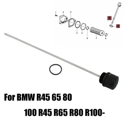 Черный масляный щуп двигателя для BMW R45 R65 R80 RT ST R100 R GS RS RT штепсельная вилка крышка с ЧПУ - Изображение 1 из 4