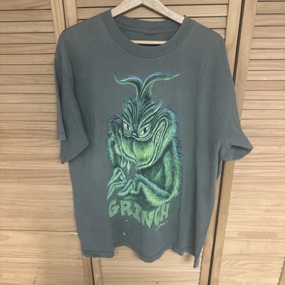 复古 1999 Dr Seuss Collection The Grinch XL 码绿色 — 第 1/4 张图片