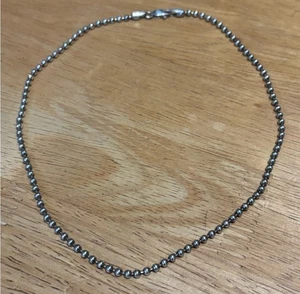 Vintage Kugelkette Sterling Silber 925 Italien 16" Halskette 21,5g - Bild 1 von 4