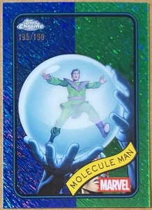 2025 TOPPS CHROME MARVEL MOLECULE MAN #21 BLUE GREEN SHIMMER REFRACTOR 135/199 - Picture 1 of 2