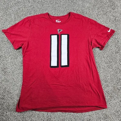 Camisa Atlanta Falcons Para Hombres XL Roja Nike Julio Jones #11 Corte Atlético NFL Fútbol Foto 1 de 4