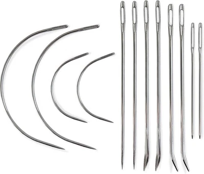 Heavy Duty Hand Sewing Needles Set - 12 Needles for Upholstery, Leather, Carpet - Image 1 of 4