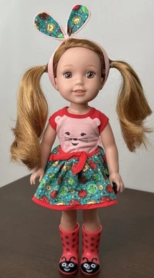 Muñeca Willa Wellie Wishers American Girl Completo Pelo Rojo Original Conjunto de Reunión Foto 1 de 4