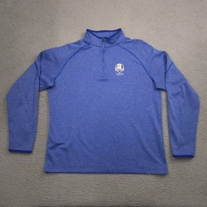 Under Armour Golf Mens Large Blue Ryder Cup 2020 Whistling Straits Quarter Zip - Picture 1 of 9