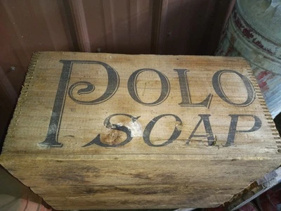 Early 1900s Polo Soap Procter & Gamble Wood Crate Shipping Box Orig Paper Label - Image 1 of 4