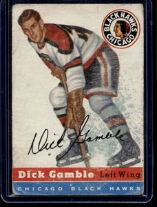 1954-55 Topps Hockey Dick Gamble #1 F - Bild 1 von 2