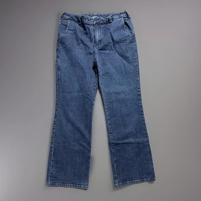 Duluth Flex Carpenter女式12x31(34x30)蓝色牛仔裤弹力 — 第 1/4 张图片