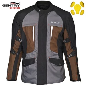 RIDERACT® Chaqueta de Motocicleta Expeditor Hombres Touring Impermeable Chaqueta Blindada - Imagen 1 de 11