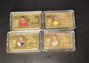 Cristiano Ronaldo 4x Gold Token Coin set including Display Box Manchester United - Picture 1 of 5