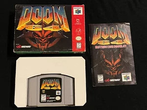 Doom 64 (Nintendo 64, 1997) Box Manual Complete CIB N64 - Picture 1 of 15