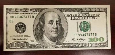 Series 2006 US One Hundred Dollar Bill Note $100 ~ New York ~ HB 44367377 B - Image 1 of 4