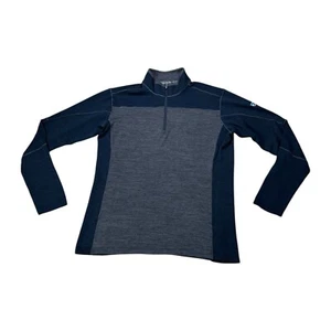 Kuhl Born In The Mountains 1/4 Zip Shirt Men L Blue Gray Long Sleeve - Picture 1 of 12