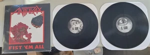 Anthrax Fist 'Em All Black Vinyl 2 LP Record New - Picture 1 of 2