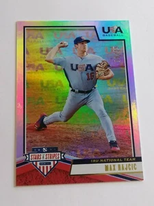 2019 USA Stars & Stripes ** USA BASEBALL FOIL ** #43 Max Rajcic RC #D / 25 - Picture 1 of 2