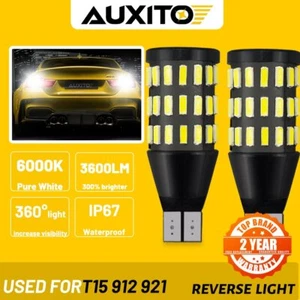 AUXITO Backup 921 T15 912 W16W CSP LED Bulb Back Up Reverse Light White 40000LM - Picture 1 of 12