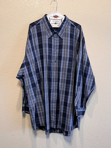 Camicia abito a maniche lunghe Burberry London da uomo abbottonata a scacchi PRE PROPRIETÀ 3XL