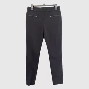 Club Monaco Black Skinny Dress Pants W/Leather Details US4 - Picture 1 of 6