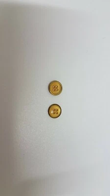 0014 Buttons For Sewing/Craft 34 pcs  new brown with gold flat 12mm 4 hole - Image 1 of 2
