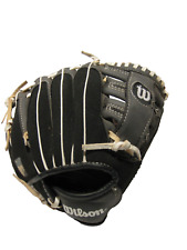 Wilson T-Ball Glove Right Hand Thrower 9" Black and Gray with White Trim