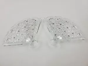 Jabón de joyería vintage AVON con forma de abanico de vidrio prensado transparente años 70 - Imagen 1 de 5