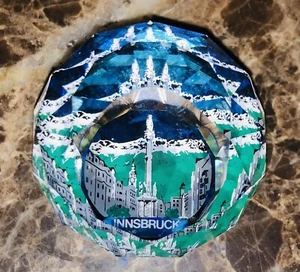 Vintage Innsbruck Austria Faceted Crystal Glass Paperweight St Anne’s Column - Picture 1 of 3