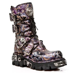 NEWROCK NR M.391 S5 Flower Lilac - New Rock Boots - Unisex - Picture 1 of 7