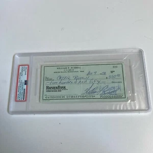Bill Russell Signed Autographed Bank Check PSA DNA Boston Celtics HOF Legend - Picture 1 of 3