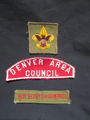 Lote de 3 Parches BSA/BOY SCOUT - Denver Años 60 Nuevos/Sin Coser Foto 1 de 4