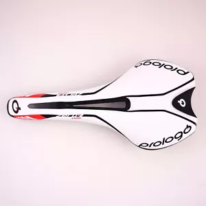 PROLOGO ZERO Pas II White Road Mountain MTB Bike Flat Gel Saddle - Picture 1 of 3