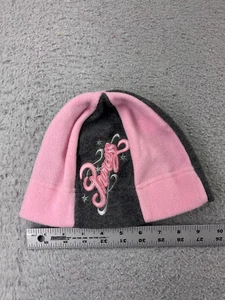 Disneyland Resort Princess Beanie Toque Youth Large Pink Gray Embroidered Poly - Picture 1 of 8