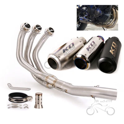 For Yamaha MT-09 2014-2020 FZ09 FJ09 Exhaust Front Pipe Tail Muffler Full System - Image 1 of 4