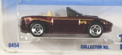 1991 Hot Wheels Blue Card #172 MAZDA MX-5 MIATA Dark Red Burgundy Model 0454 - Image 1 of 4