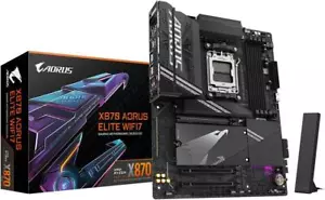 (Reacondicionado de fábrica) PLACA MADRE GIGABYTE X870 AORUS ELITE WIFI7 DDR5 AM5 AMD - Imagen 1 de 5
