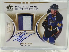 2007-08 SP Authentic Steve Wagner FUTURE WATCH LIMITED AUTO PATCH /100🔥Blues🔥