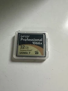 Lexar 32GB 1066X 160MB/s CF CompactFlash UDMA 7 Memory Card With Case - Picture 1 of 3