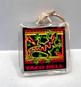Llavero Fluorescente Colorido Lagarto Restaurante Comida Rápida Taco Bell De Colección Nuevo de Lote Antiguo - Imagen 1 de 6