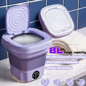 Smart Folding Washing Machine 8L Large Capacity Portable WashingMachine for Home - Picture 1 of 17