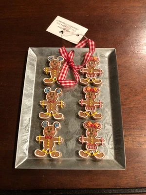 2008 Gingerbread Mickey Minnie Mouse Cookie Sheet Ornament - Image 1 of 2