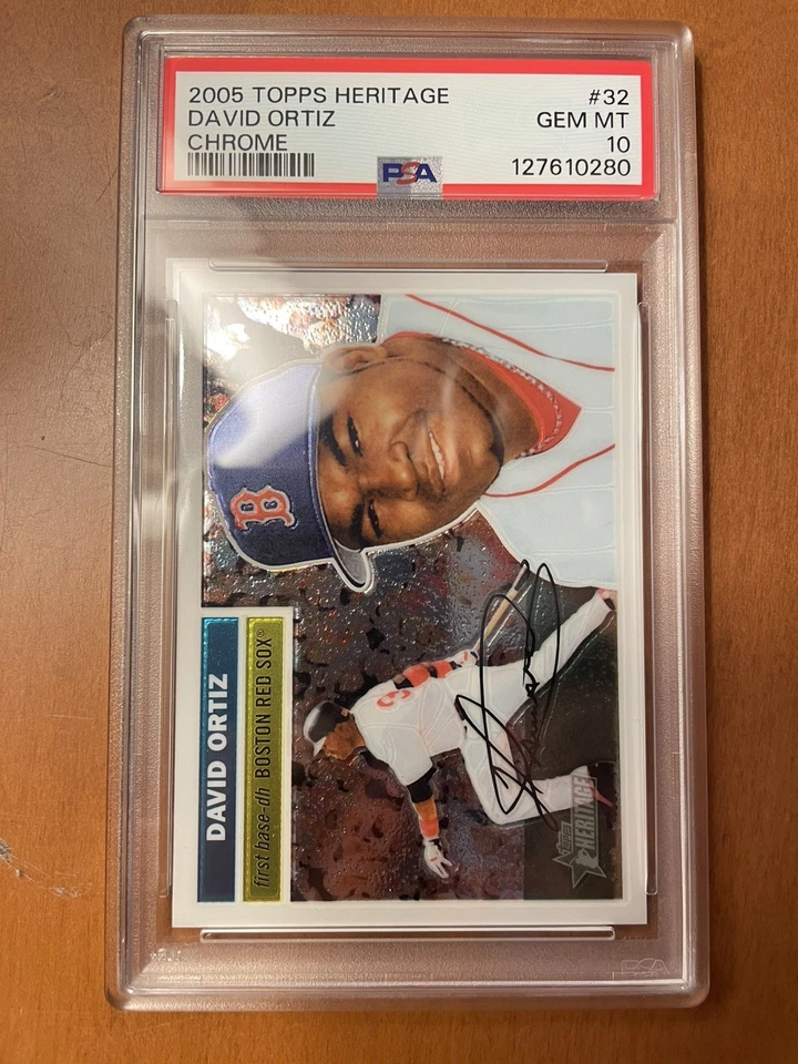 Topps Heritage Béisbol 2005 David Ortiz #203 PSA 10 Foto 1 de 2