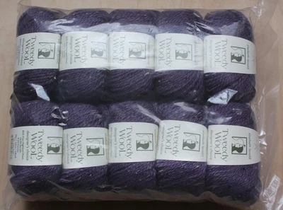 Elsebeth Lavold Tweedy Wool Yarn 10 Balls New 003 Violet Purple - Image 1 of 4