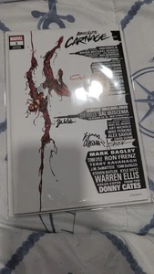 Absolute Carnage #1 Exclusive-ltd #1076/1500 4 X Signed Crain, Wells, Stegman - Picture 1 of 8