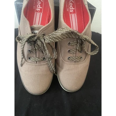 Keds Champion Lona Con Cordones Gris Taupe WF48110M Para Mujer Talla 8 Foto 1 de 4
